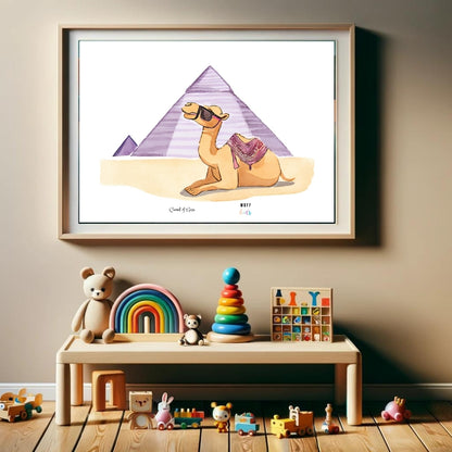 Traveler Camel Art Print Poster For Kids