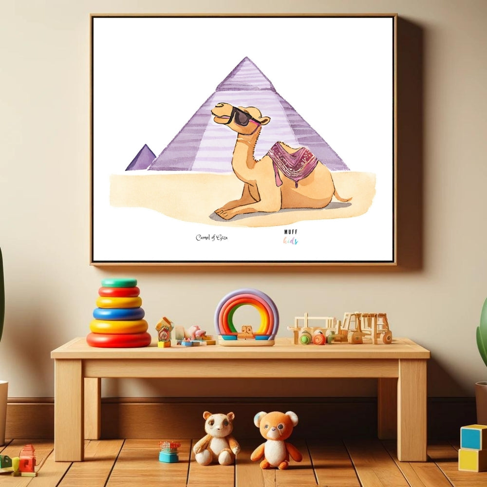 Traveler Camel Art Print Poster For Kids