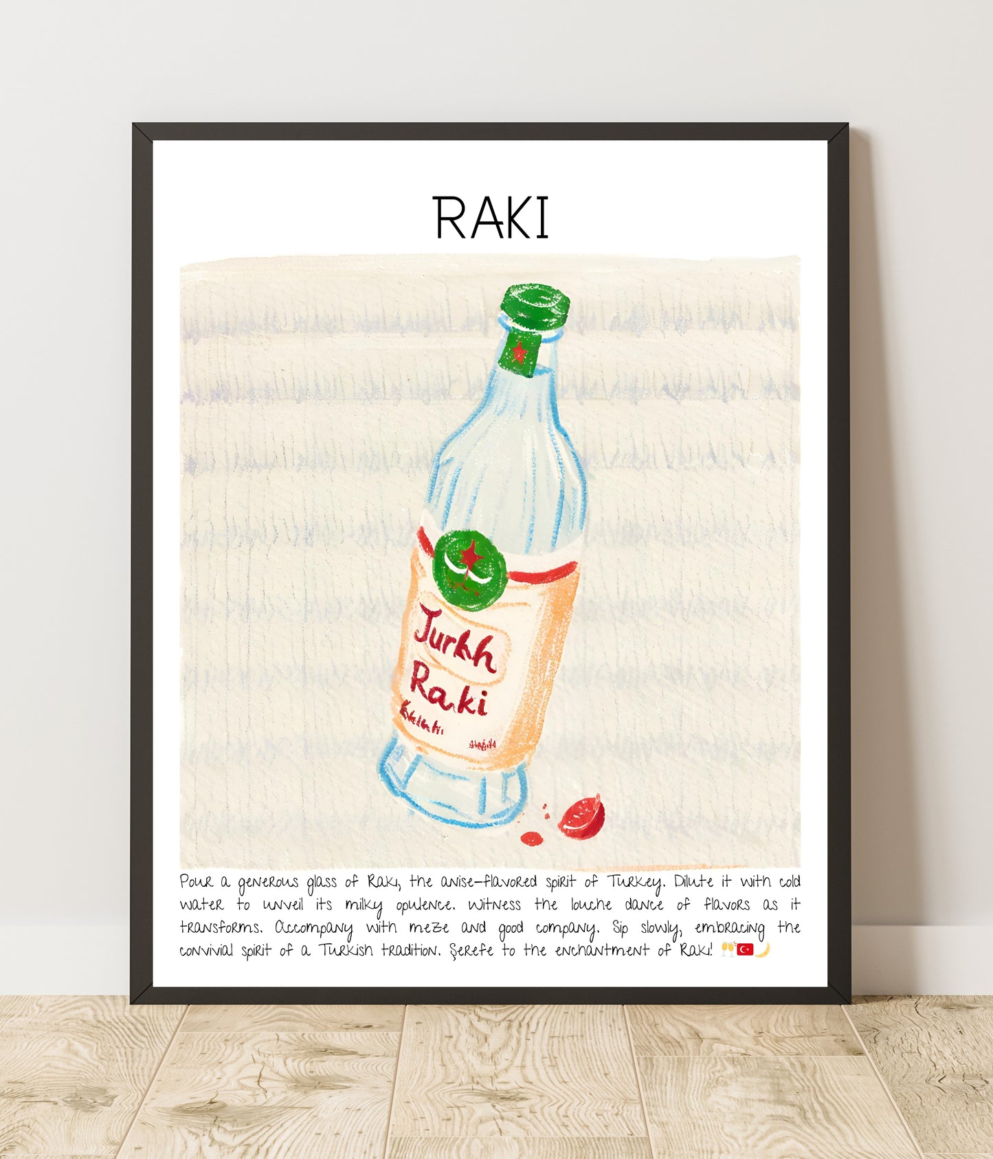 Art Print Tasarım Poster Rakı / Ouzo Bar Dekor