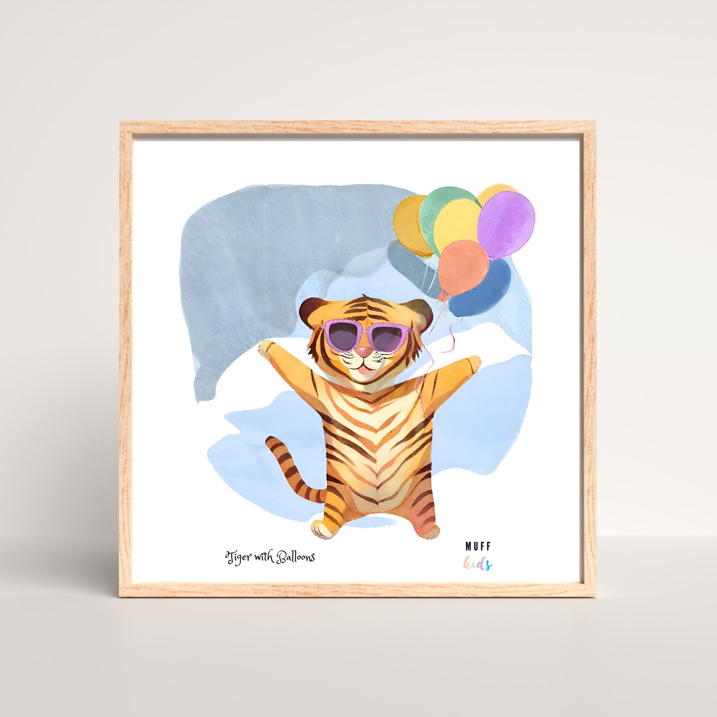 Kids Art Print Design Tiger No.1 Poster For Kids