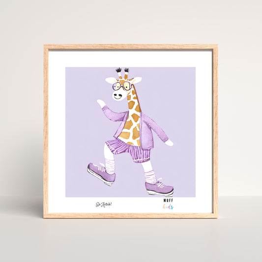 Be Active Animals No.19 Art Print Tasarım Çocuk Odası Posteri