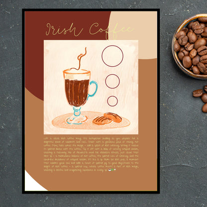 Art Print Design Poster Irish Coffee