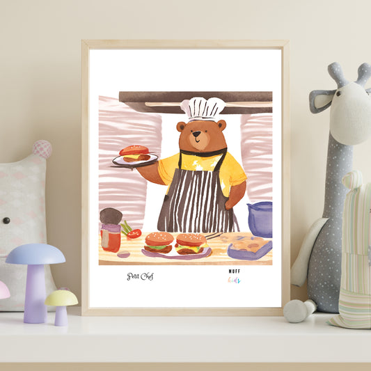 Petit Chef No.13 Art Print Tasarım Çocuk Odası Posteri