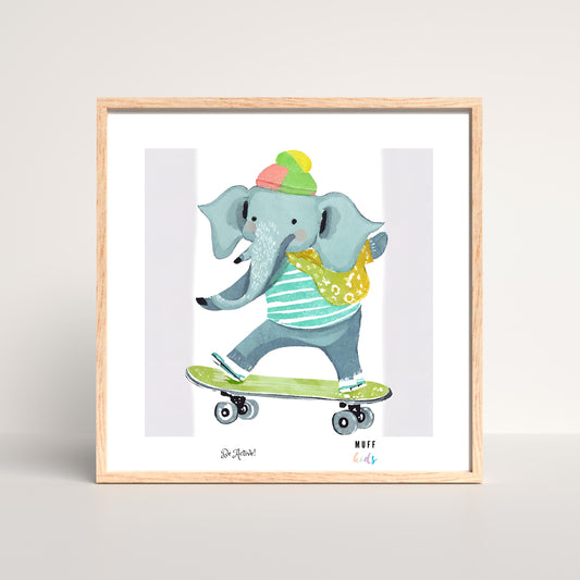 Be Active Animals No.12 Art Print Tasarım Çocuk Odası Posteri