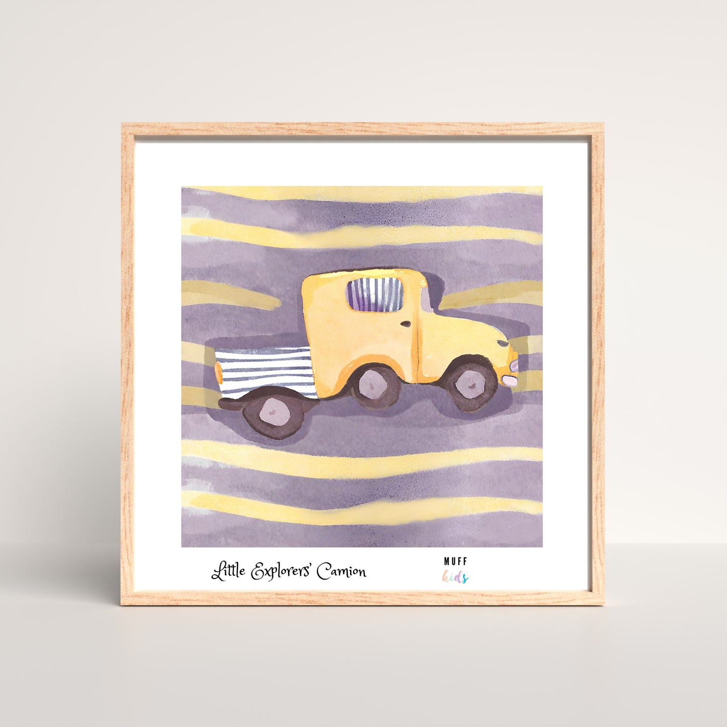 Little Explorers' Camion Art Print Poster For Kids