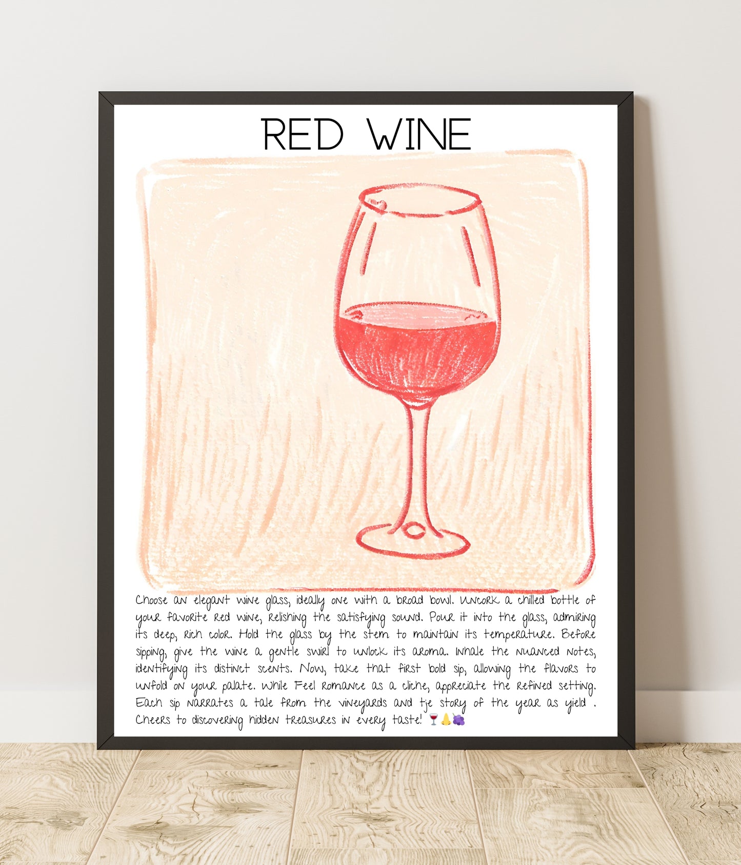 Art Print Tasarım Poster Wine Bar Dekor