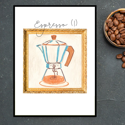 Art Print Design Poster Coffee Espresso No.3