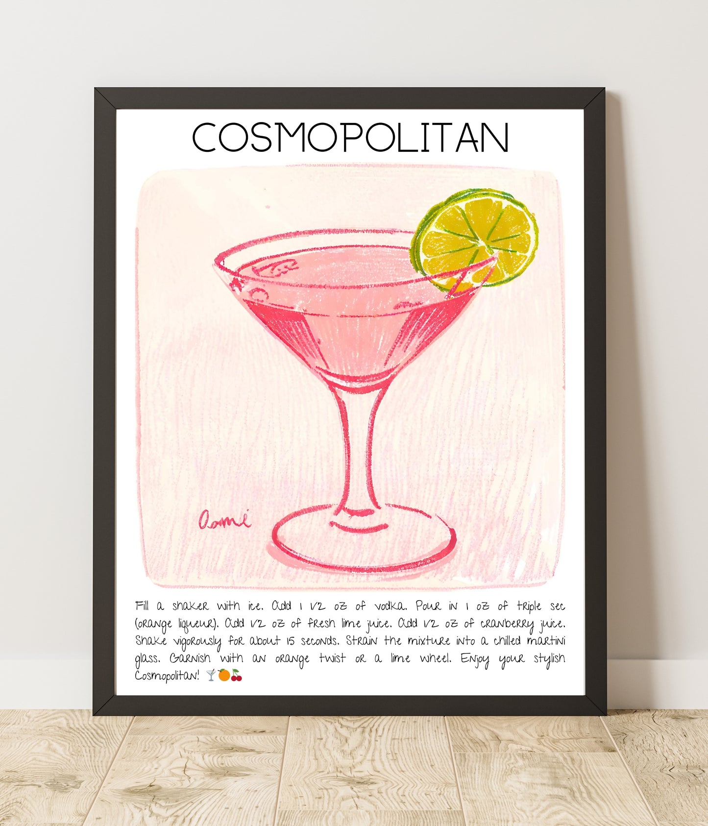 Art Print Tasarım Poster Cosmopolitan Spritz Bar Dekor