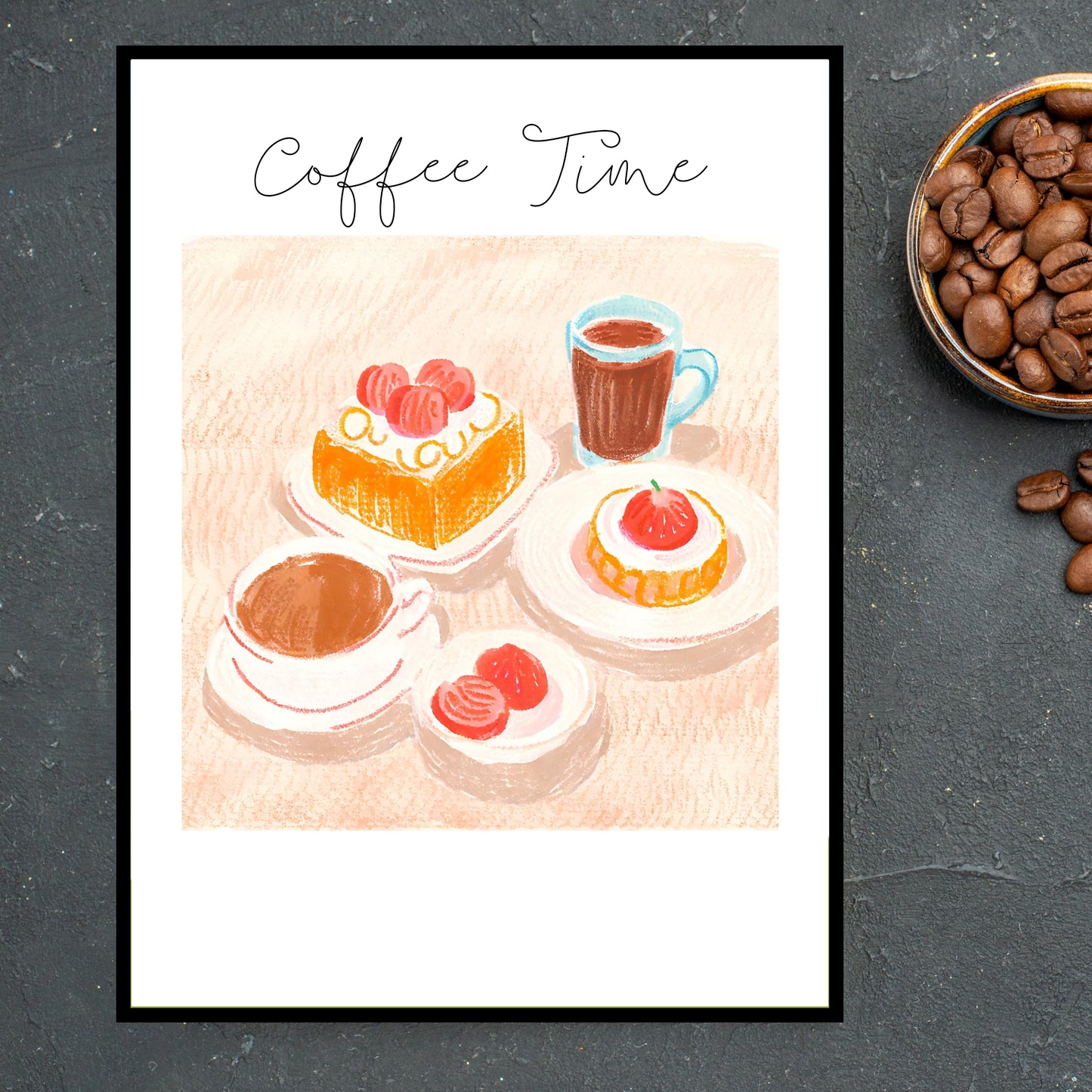 Art Print Design Poster Coffee Time No.2