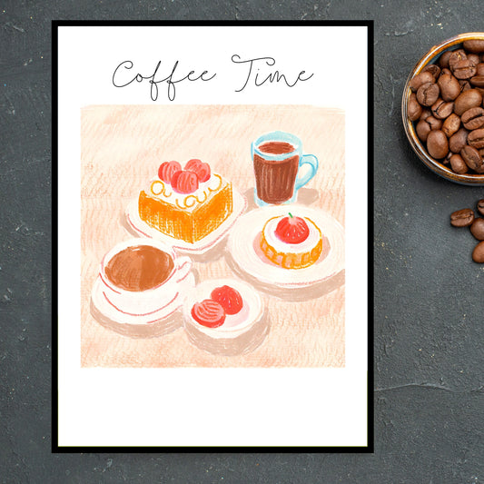 Art Print Design Poster Coffee Time No.2