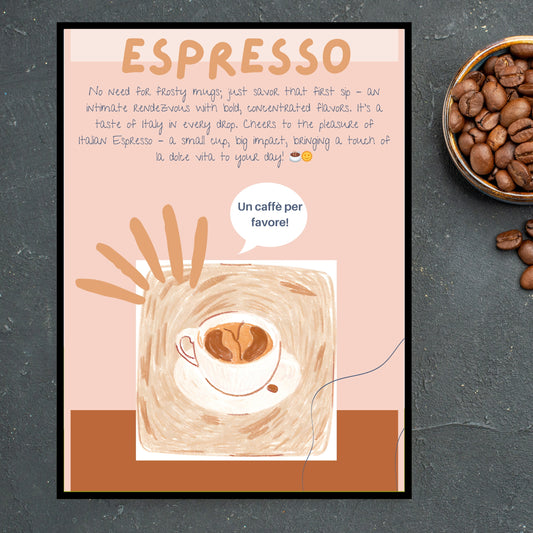 Art Print Tasarım Poster Coffee Espresso No.1