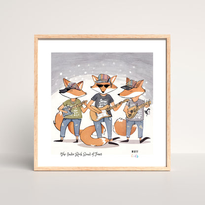 Orchestra of Paws Art Print Poster For Kids