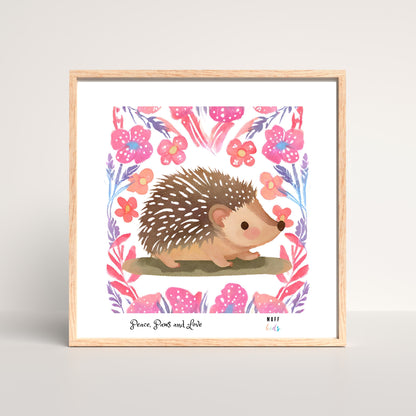 Peace, Paws and Love Porky No:3 Art Print Poster For Kids