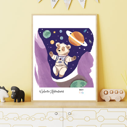 Galactic Adventurers Art Print Poster For Kids No.13