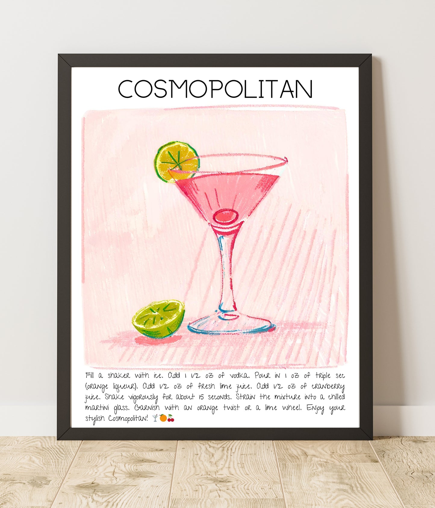 Art Print Tasarım Poster Cosmopolitan Spritz Bar Dekor