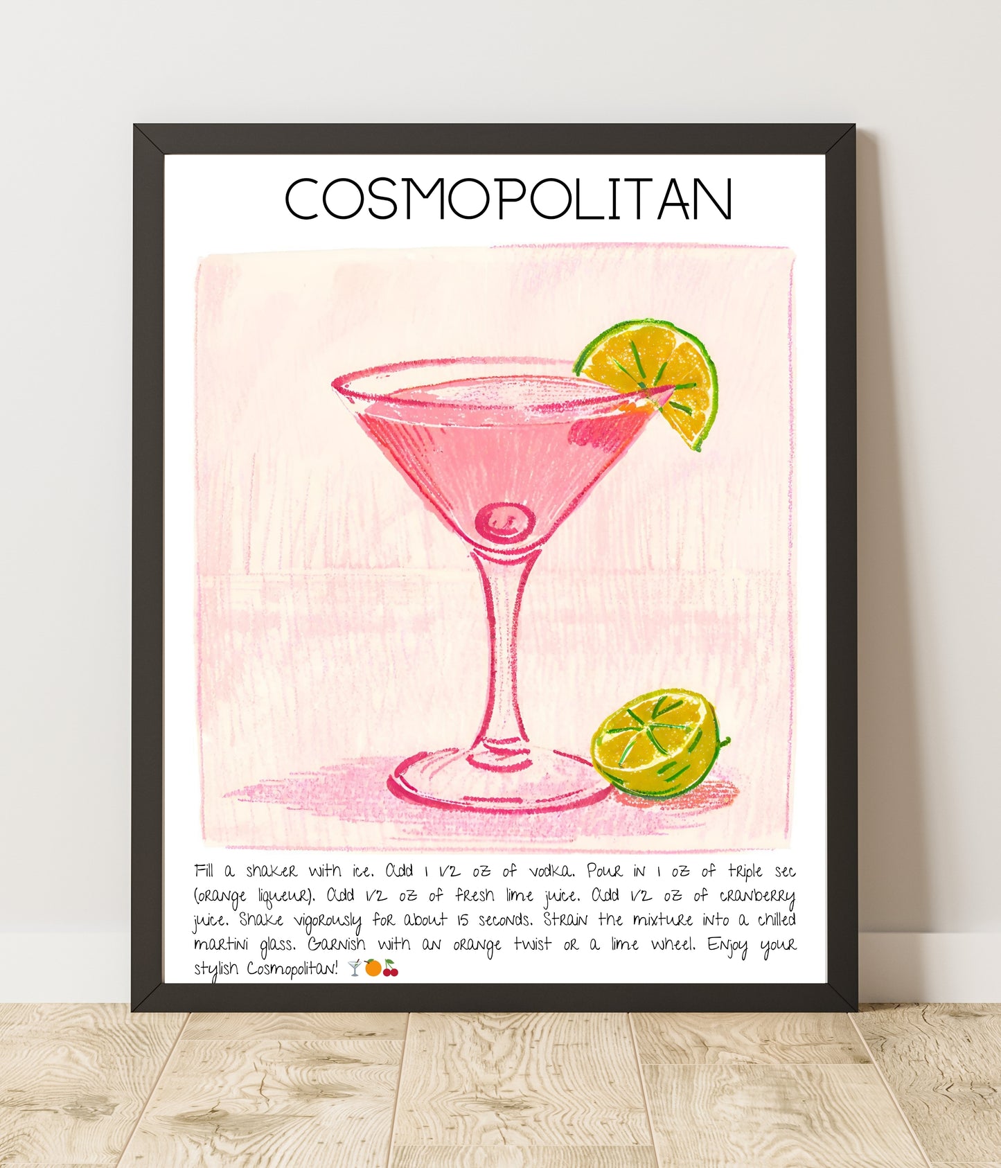 Art Print Tasarım Poster Cosmopolitan Spritz Bar Dekor