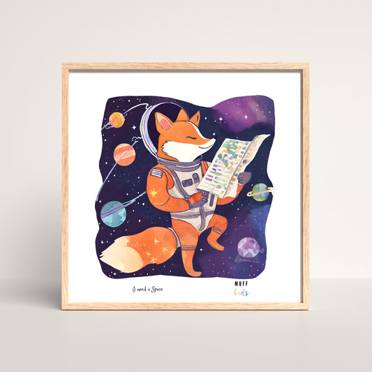 I Need A Space No:1 Art Print Çocuk Odası Posteri