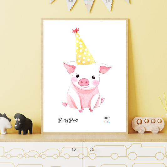 Party Paws Art Print Poster For Kids No.4