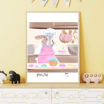 Petit Chef No.6 Art Print Tasarım Çocuk Odası Posteri