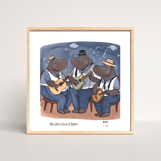 Orchestra of Paws Art Print Poster For Kids