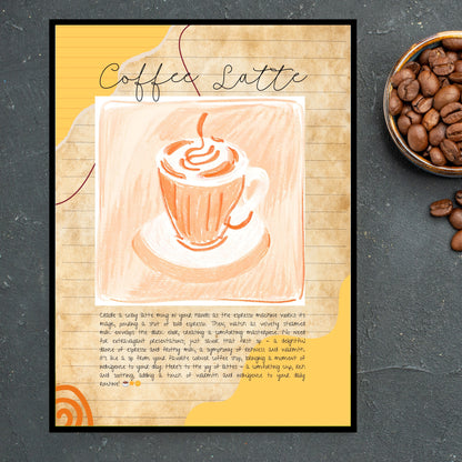 Art Print Design Poster Coffee Latte