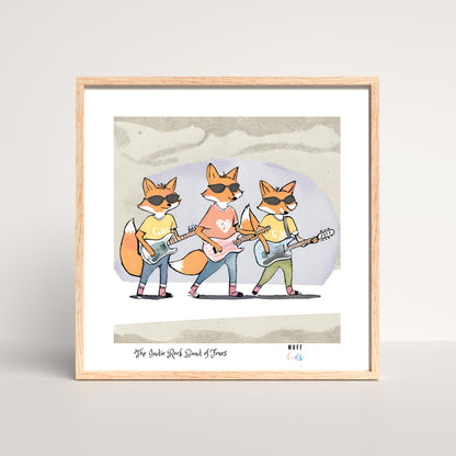 Orchestra of Paws Art Print Poster For Kids