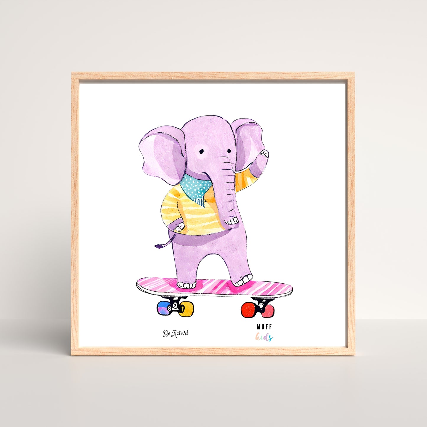 Be Active Animals No.16 Art Print Design Poster For Kids