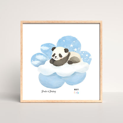 Kids Art Print Design Sleeping Panda No.2 Poster For Kids