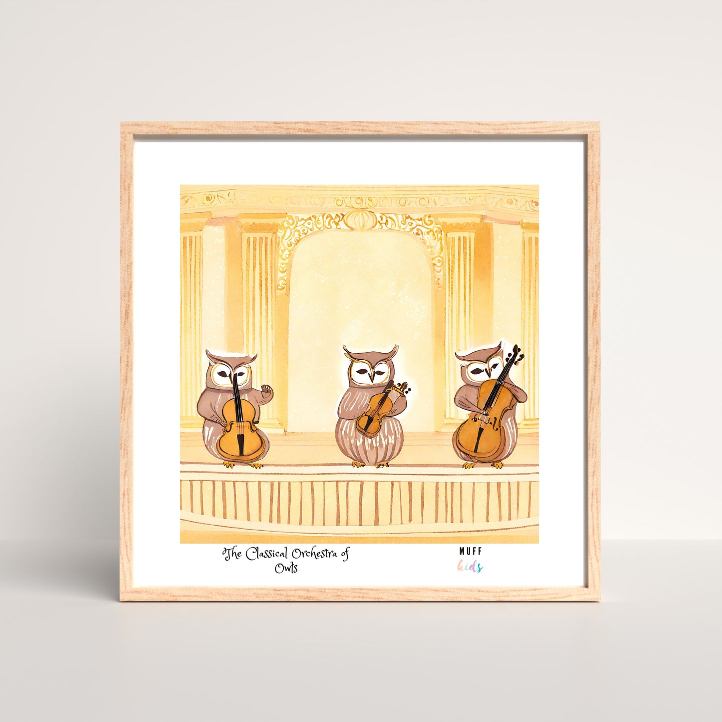 Orchestra of Paws Art Print Poster For Kids