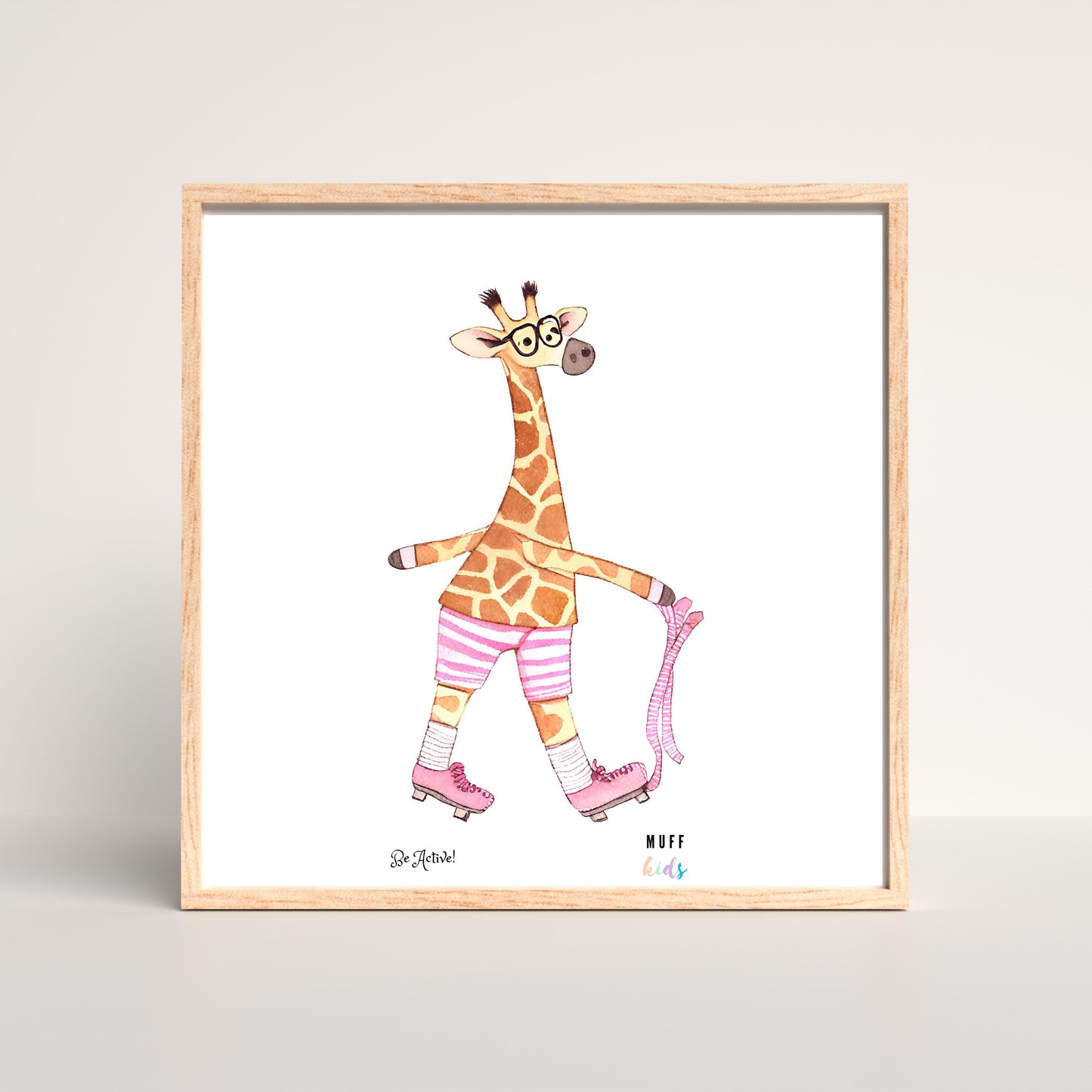 Be Active Animals No.17 Art Print Tasarım Çocuk Odası Posteri