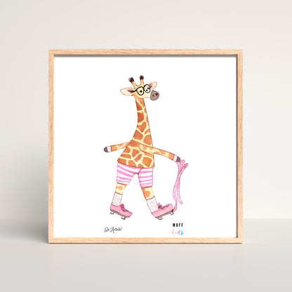 Be Active Animals No.17 Art Print Tasarım Çocuk Odası Posteri