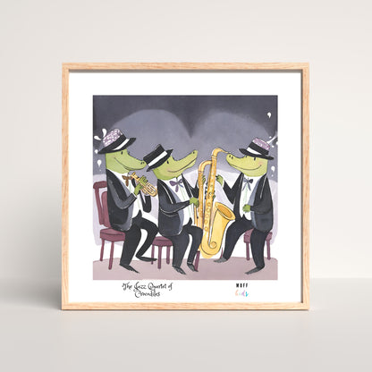 Orchestra of Paws Art Print Poster For Kids