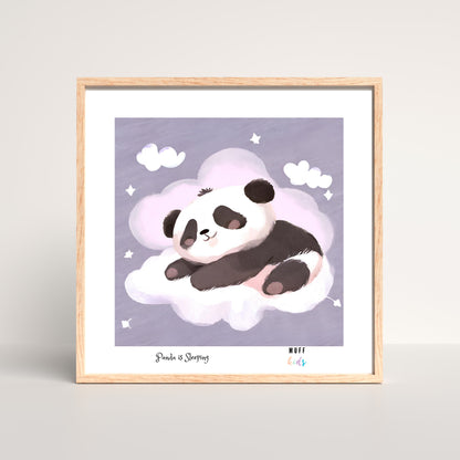 Kids Art Print Design Sleeping Panda No.1 Poster For Kids