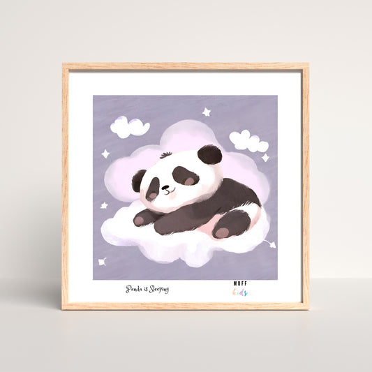 Kids Art Print Design Sleeping Panda No.1 Poster For Kids