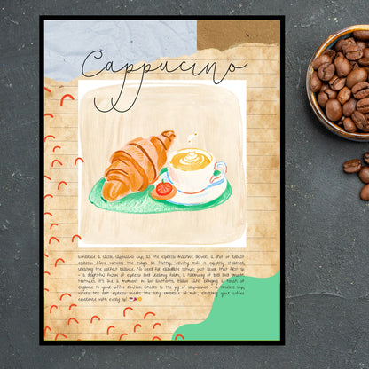 Art Print Design Poster Coffee Cappucino