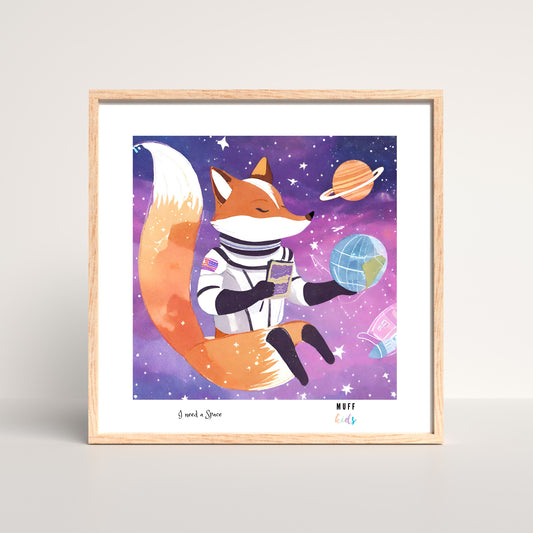 I Need A Space No:2 Art Print Tasarım Çocuk Odası Posteri