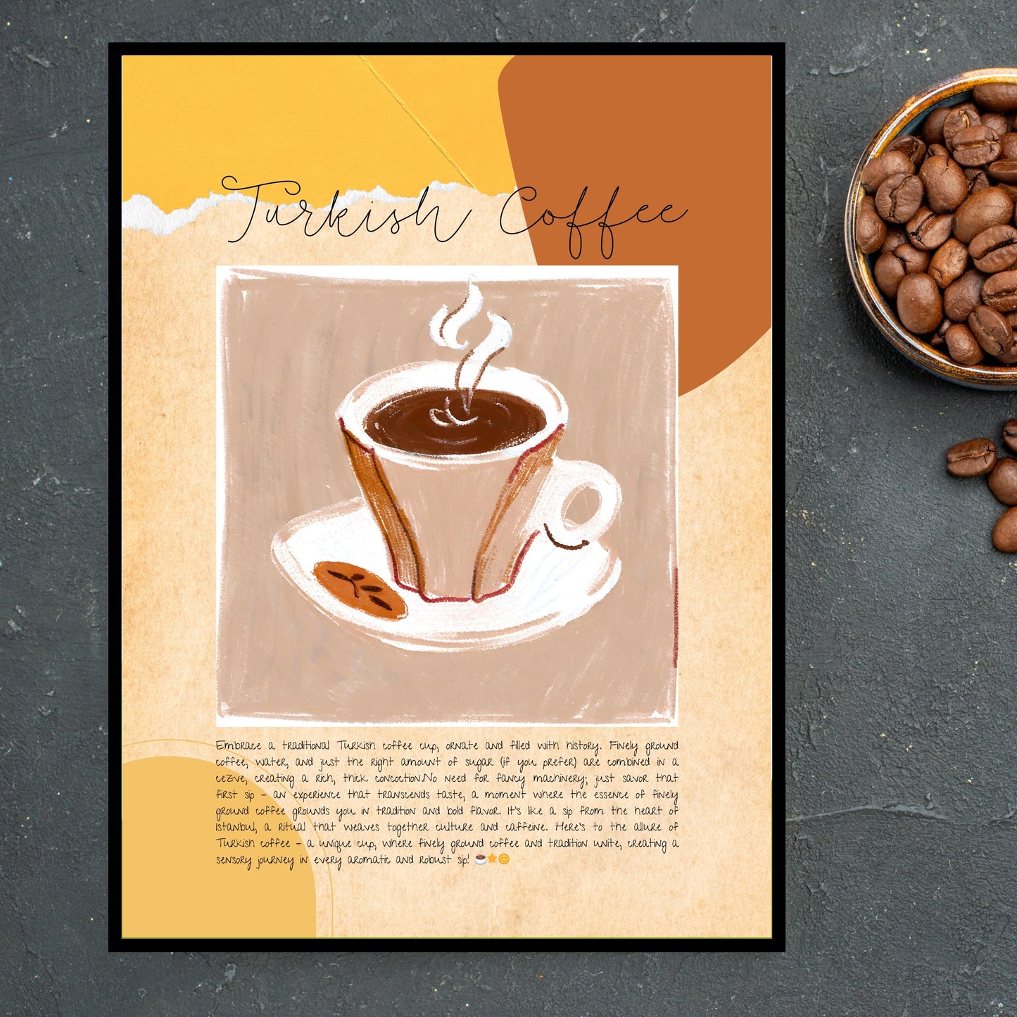 Art Print Design Poster Turkish Coffee