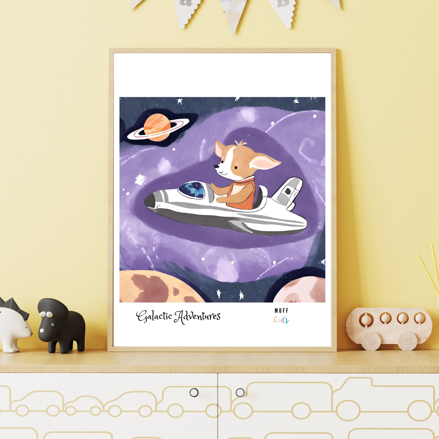 Galactic Adventurers No.10 Art Print Tasarım Çocuk Odası Posteri