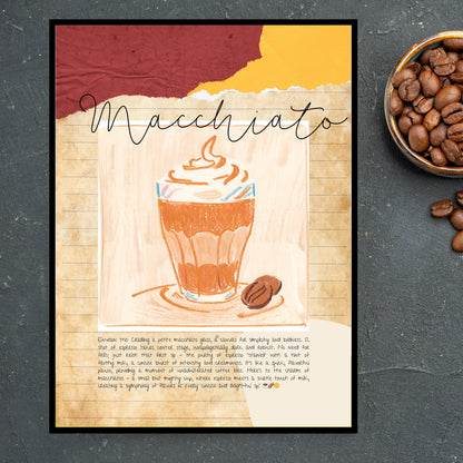 Art Print Design Poster Coffee Macchiato