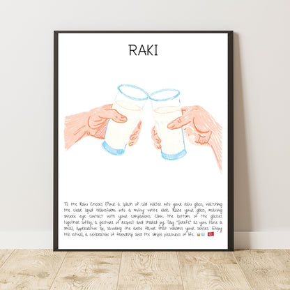 Cocktail Art Print Design Poster Raki Bar Decor