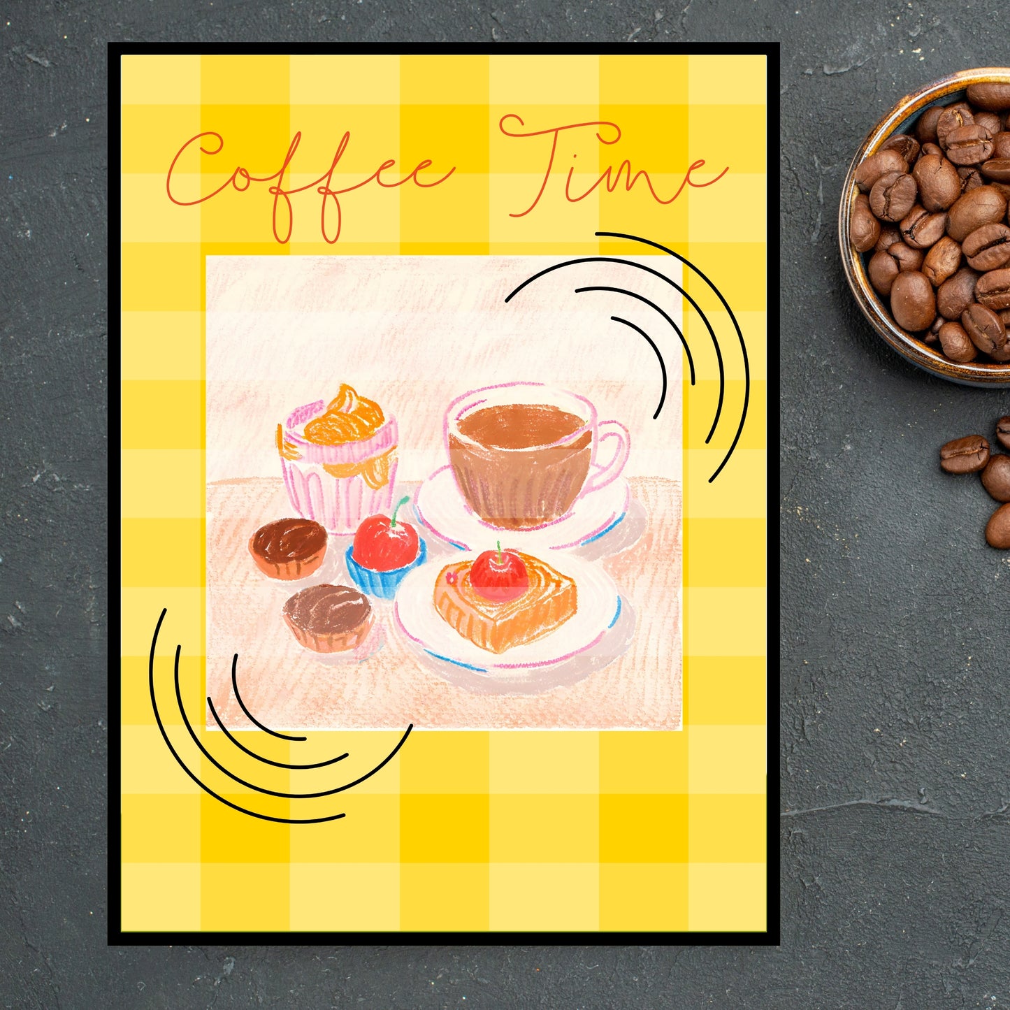 Art Print Design Poster Coffee Time No.1