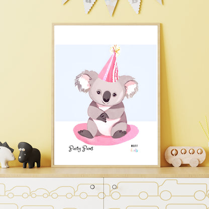 Party Paws Art Print Poster For Kids No.3