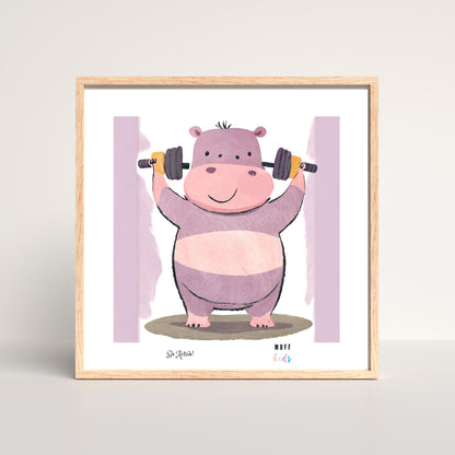 Be Active Animals No.4 Art Print Tasarım Çocuk Odası Posteri