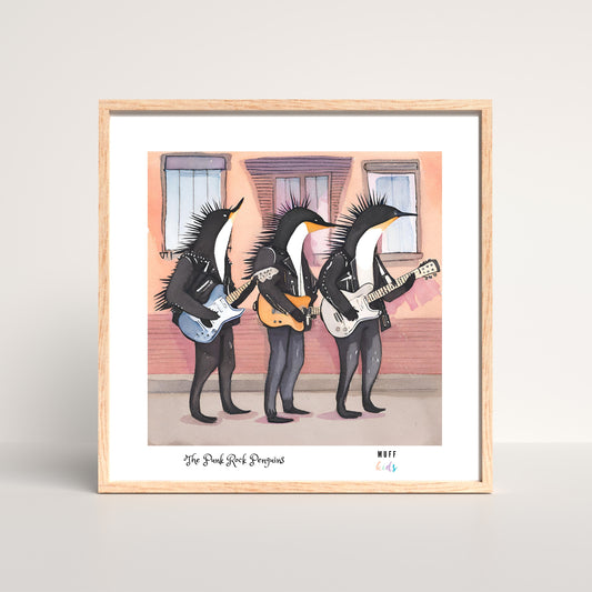 Orchestra of Paws Art Print Poster For Kids