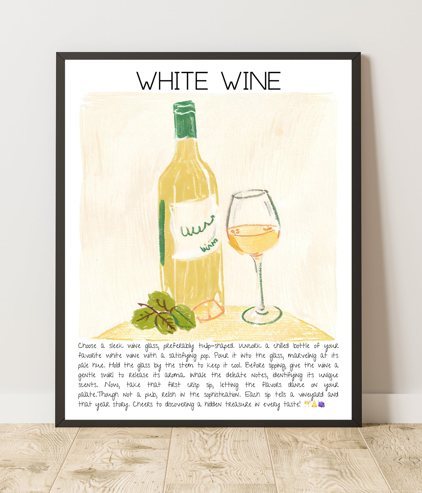 Art Print Design Drink Poster Wines Bar Decor