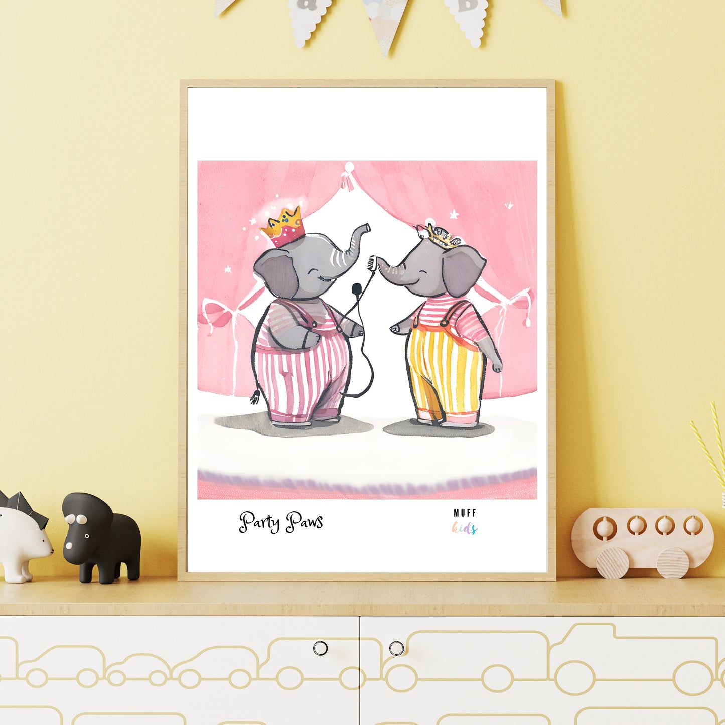 Party Paws No.10 Art Print Tasarım Çocuk Odası Posteri