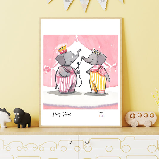 Party Paws Art Print Poster For Kids No.10