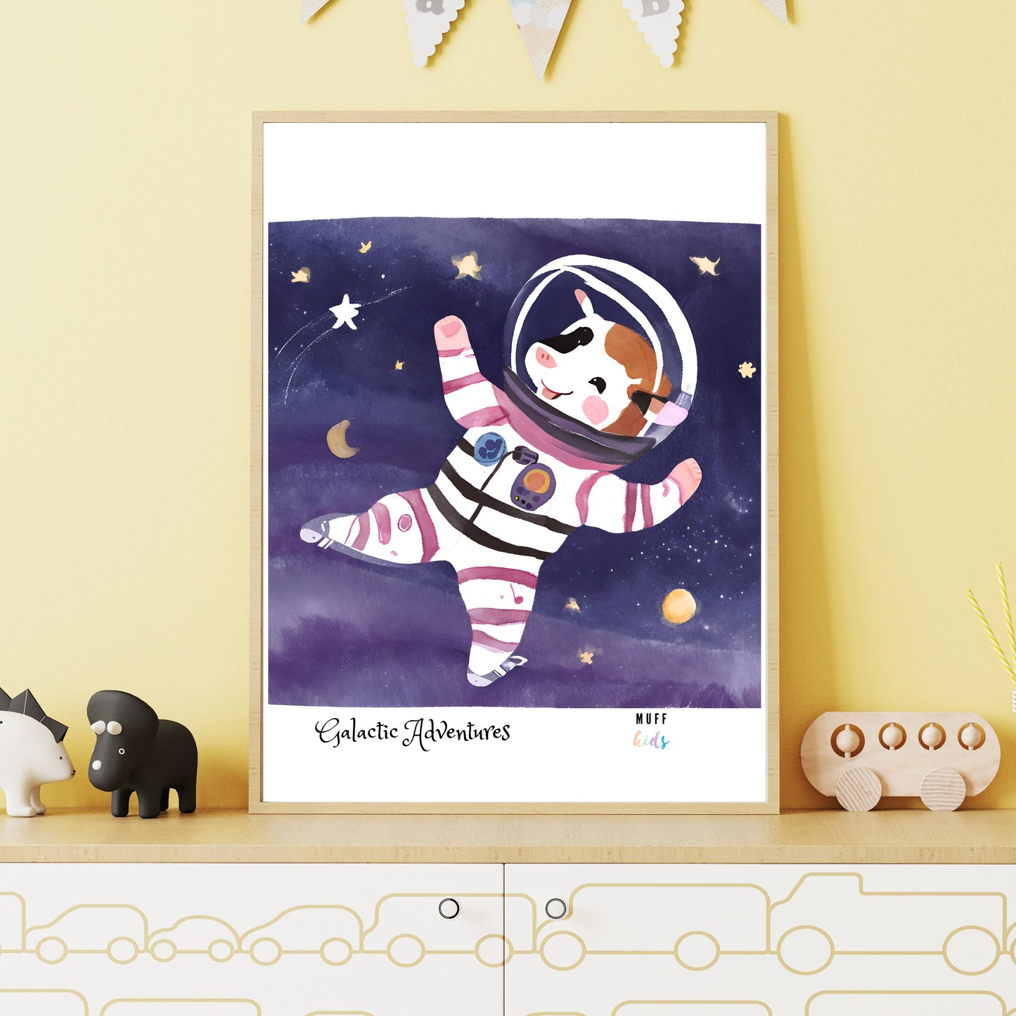 Galactic Adventurers No.2 Art Print Tasarım Çocuk Odası Posteri