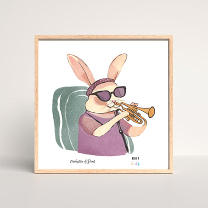 Orchestra of Paws Art Print Poster For Kids