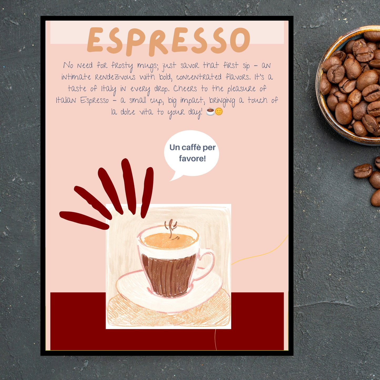 Art Print Design Poster Coffee Espresso No.2